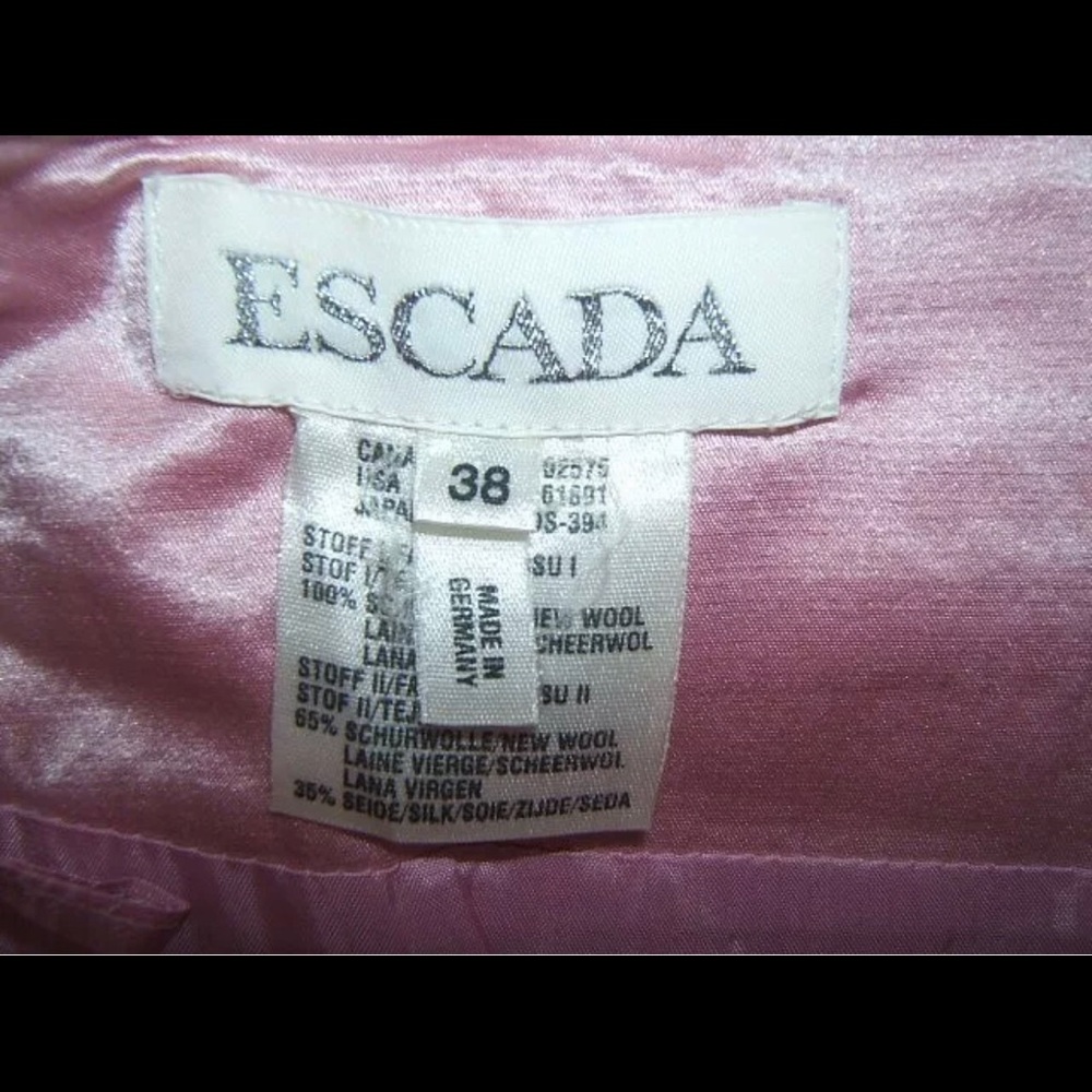 ESCADA Women 38/6/M TUXIDO SILK WOOL 2 Front Buttons Blazer/Skt Suit. Stunning!! - Picture 12 of 13